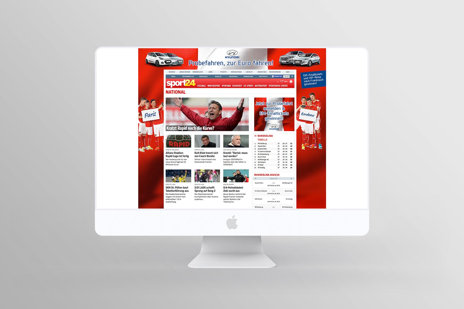 Desktop Ansicht Banner Hyundai Euro Kampagne 2016 auf sport24