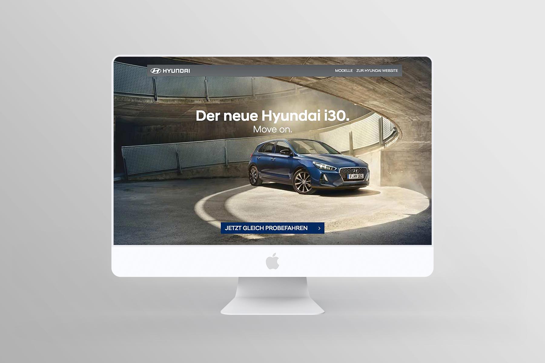 Desktop Ansicht Landingpage Hyundai i30 2017 (umgesetzt mit TYPO3)