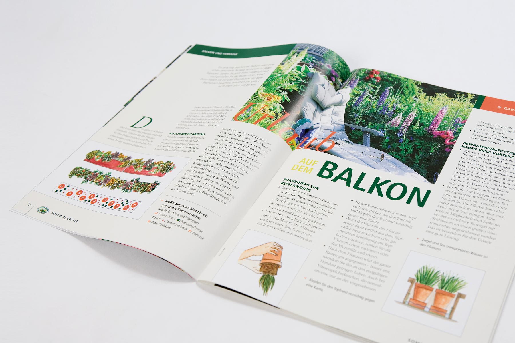 Beispiel Innenseite Balkon Magazin Natur im Garten 2007