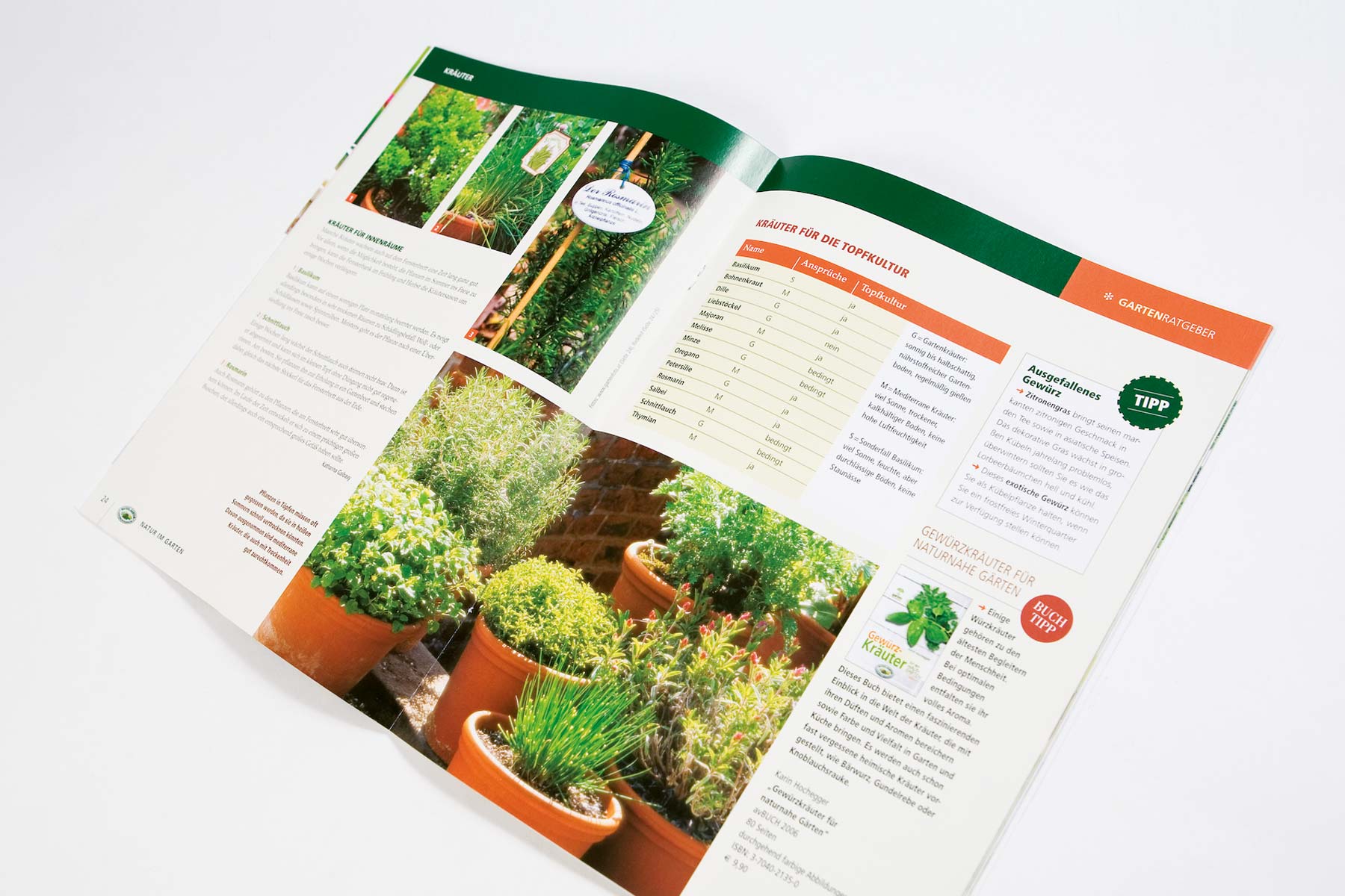 Beispiel Innenseite Gartenratgeber Kräuter Magazin Natur im Garten 2007
