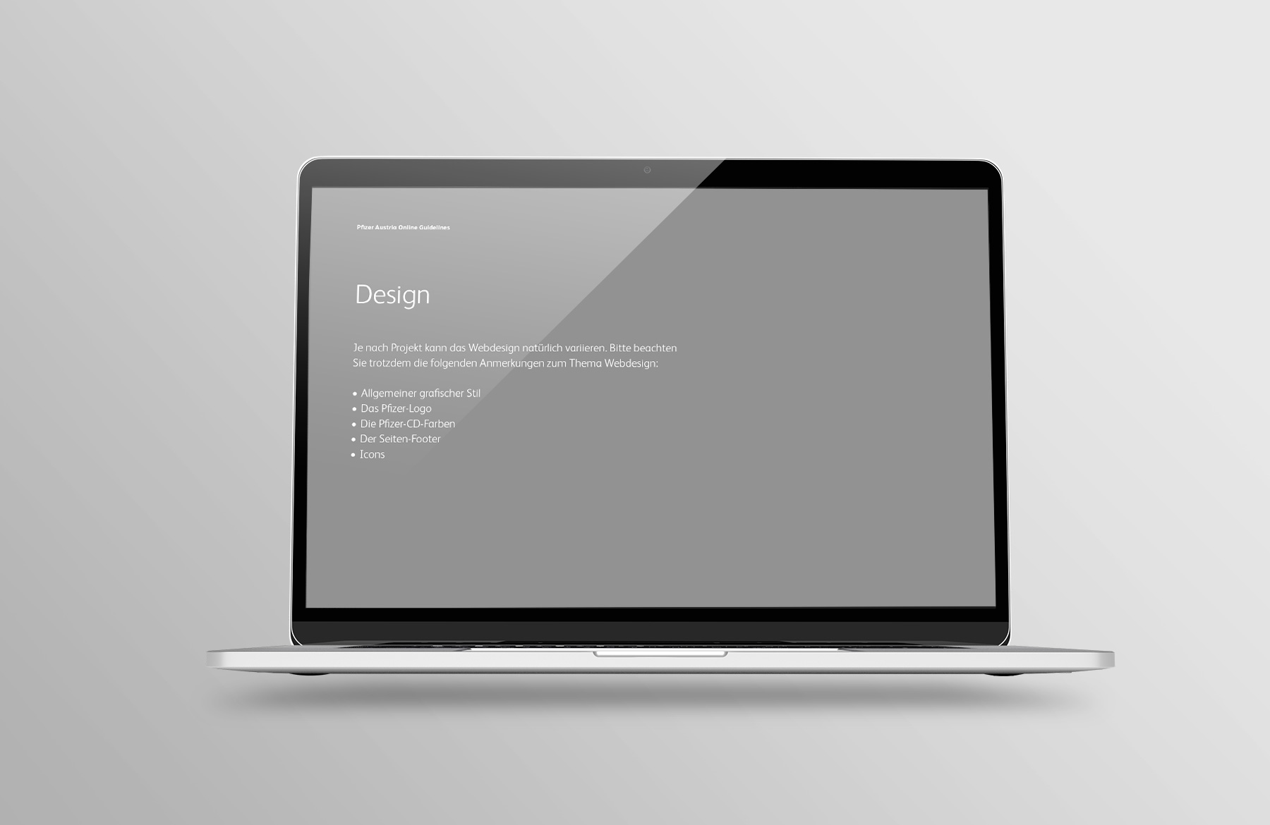Kapitel Design Corporate Design Manual Pfizer Austria